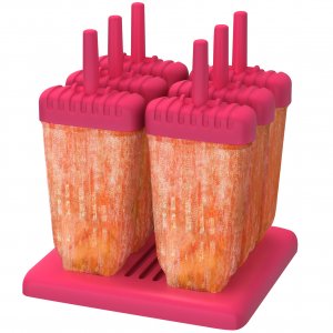 Ozera Set of 6 Ice Pop Molds Popsicle Maker Silicone by Ozera, Pink
